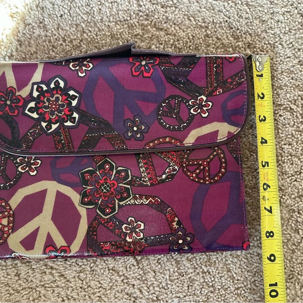 Floral Peace Sign padded Tablet Case - Purple